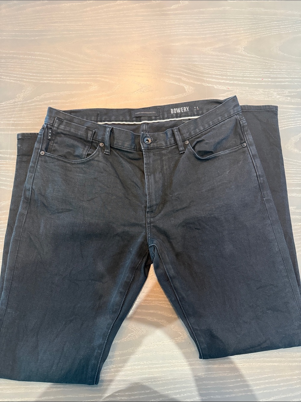 John Varvatos Black Slim Straight Jeans